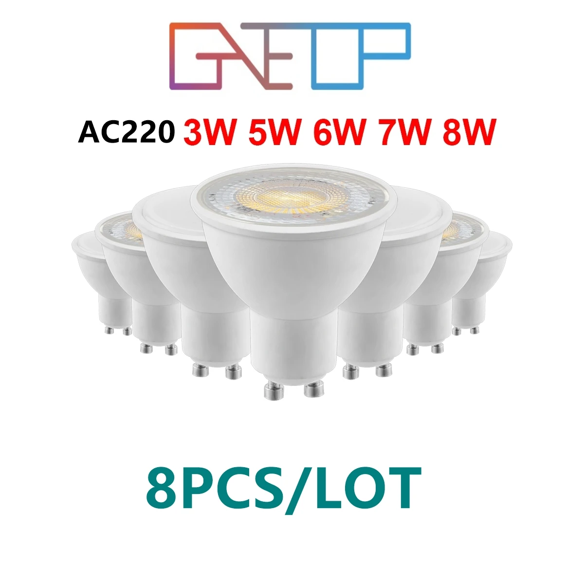 

8PCS 38 120 Degree foco LED Spotlight GU10 MR16 AC220v led lamp bulb warm white cold white daylight led lighting for living room