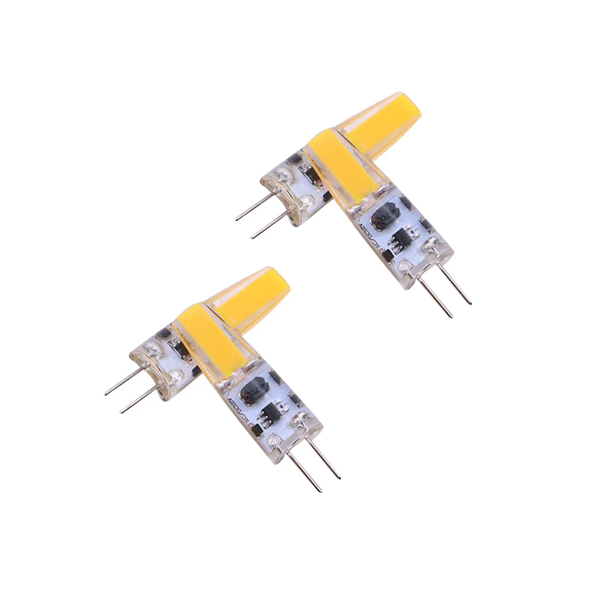 

4pcs G4 Cob Led Bulb 2W 20W Equivalent 2700-3000 Lumens Warm White 12V Non Dimmable Energy Saving Car Motorhome Interior