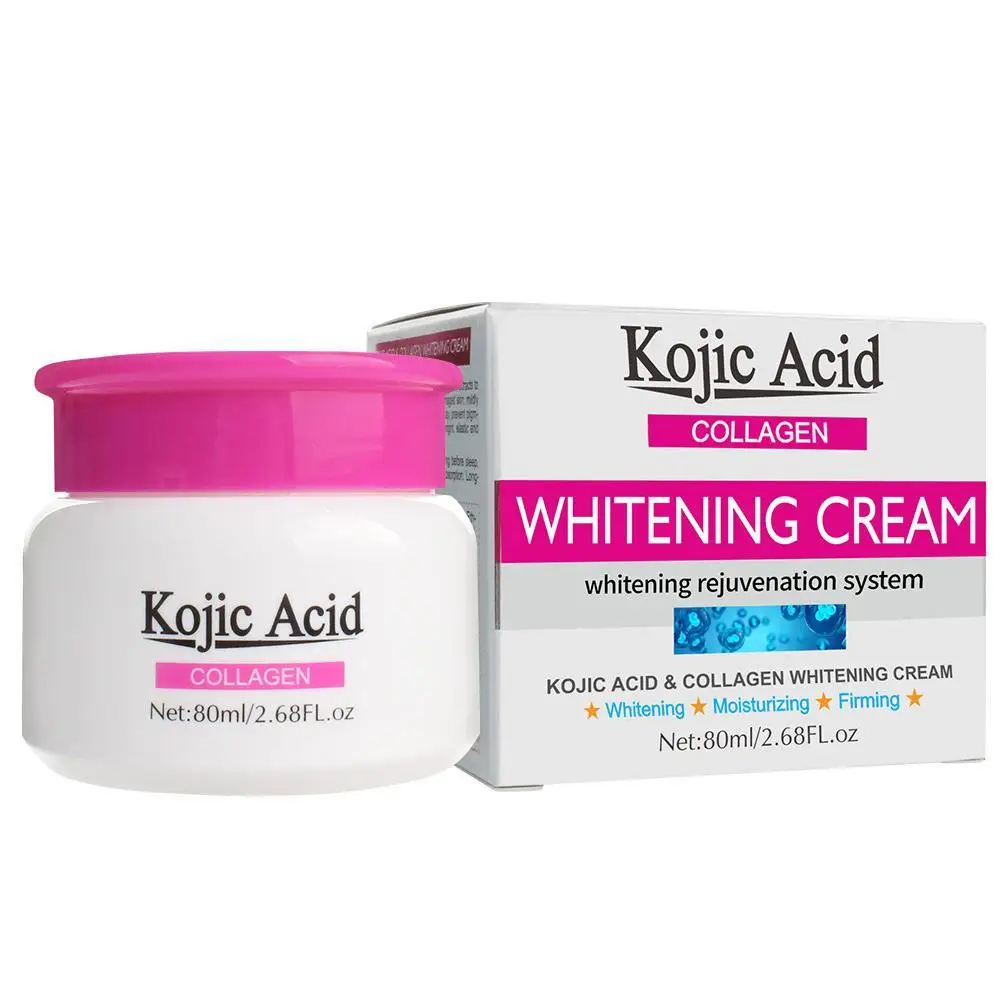 

80ml Collagen Kojic Acid Cream Moisturizing Nourish Repair Face Damaged Smooth Bright Skin Care Facial Cream