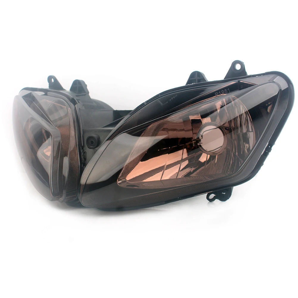 Motorcycle Front Headlight Lamp Assembly For Yamaha YZF-R1 2002 2003 Smoke Clear