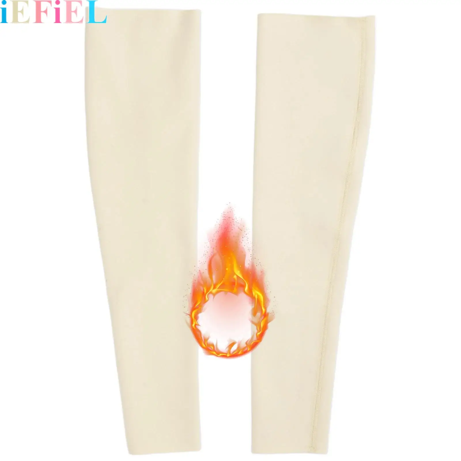 

Soft Warm Arm Warmers Thick Velvet Lined Over Elbow Long Solid Color Sports Arm Guard Cover False Sleeve for Adults