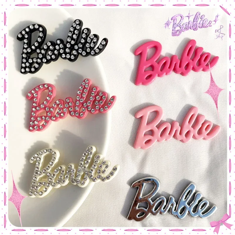 Grampo de cabelo kawaii infantil, acessórios para joias Barbie, material bricolage, gravata elegante, estilo Y2K, decoração do filme, meninas adoráveis, presente para as crianças, novo