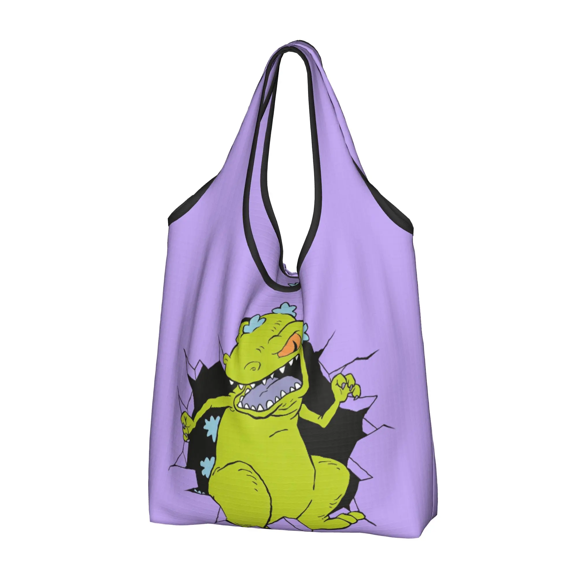 R-Rugrated Anime Comics Groceries Shopping Bags Funny Shopper Tote Shoulder Bags Large Capacity Portable  Handbag