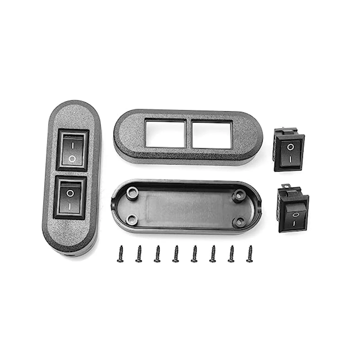 สวิตช์สายไฟแบบฝัง สวิตช์ดูเพล็กซ์สีดํา สวิตช์โยกแบบตรง เหมาะสําหรับโคมไฟตั้งโต๊ะแบบ Dual-Control