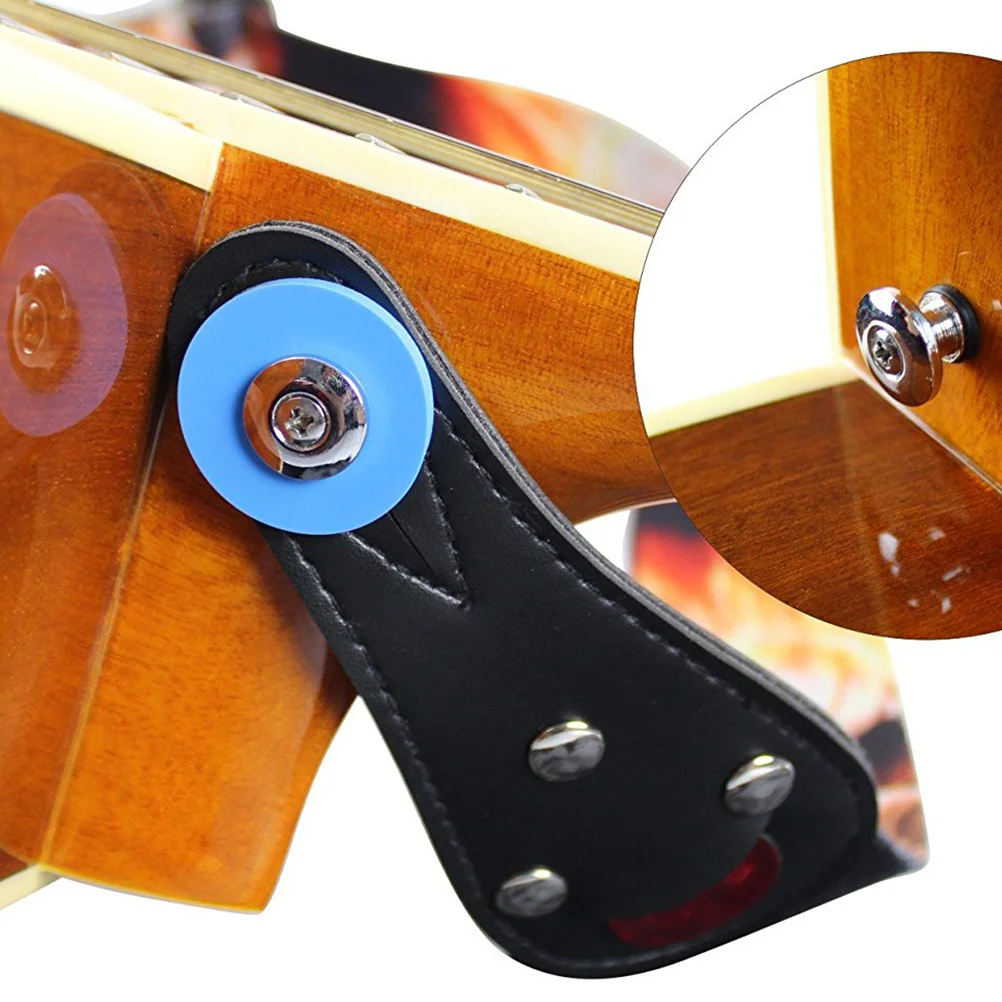 

8Pcs Guitar Strap Locks Premium Anti-Slip Secure Lock System No Mechanical Failure Easy Install Black White Blue Red