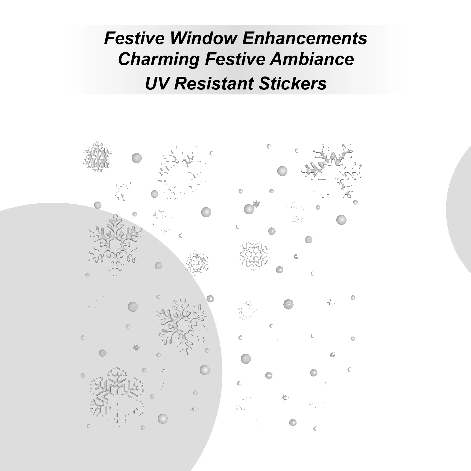 عطلة نافذة يتمسك ثابتة قابلة لإعادة الاستخدام ديكور المنزل ندفة الثلج ملصقات عيد الميلاد نافذة يتمسك للباب الزجاجي بلاط غرفة نوم الحمام #1