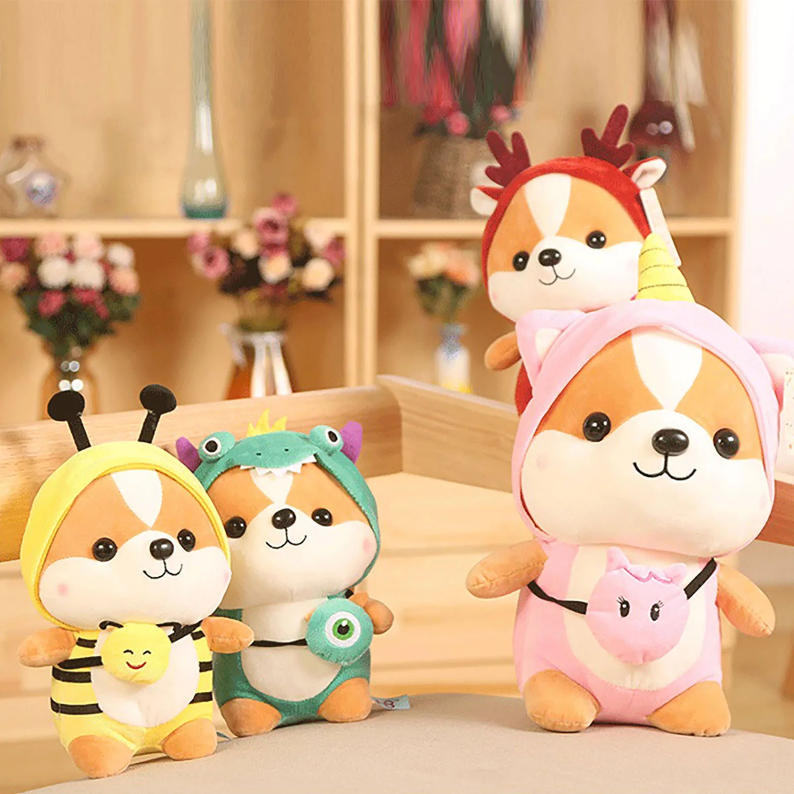 

Stuffed Soft Animal Corgi Pillow Christmas Gift Kids Kawaii Toy Valentine 25cm Cute Squirrel Shiba Inu Dog Dinosaur Plush Toy