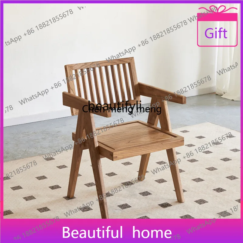 Coffee Table for Home Use, Balcony, One Table Two Chairs, Living Room, Solid Wood Backrest Chair, GuesthouseE5556