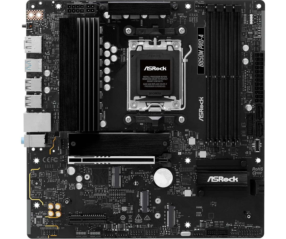 ASROCK B850M PRO-A Motherboard AMD B850 Socket AM5 4xDDR5 256GB Support PRO 9645 7700 7745 9745 7800 CPU M.2 ATX