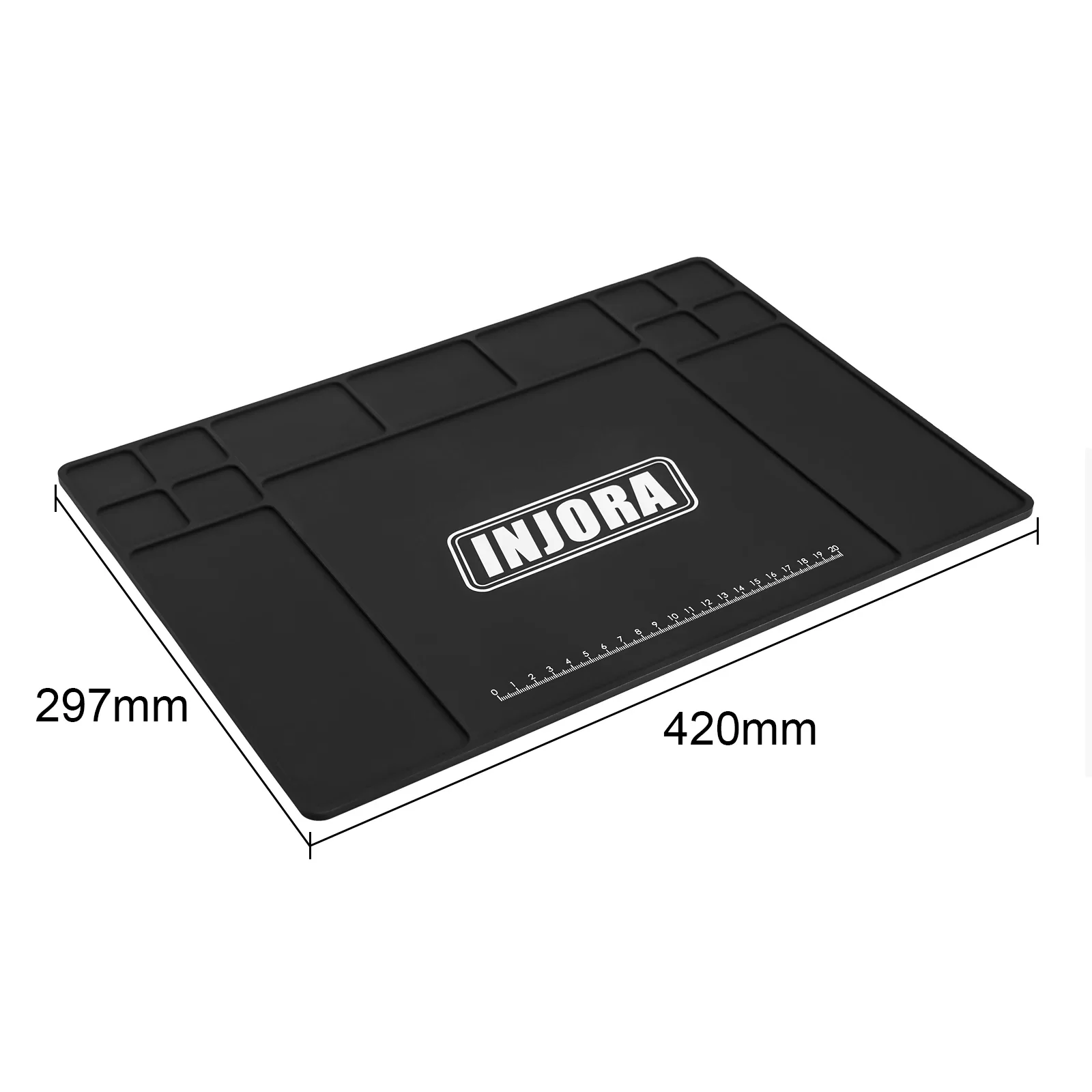 INJORA Silicone Work Mat Pit Mat for 1/18 1/24 RC Car (420×297mm)