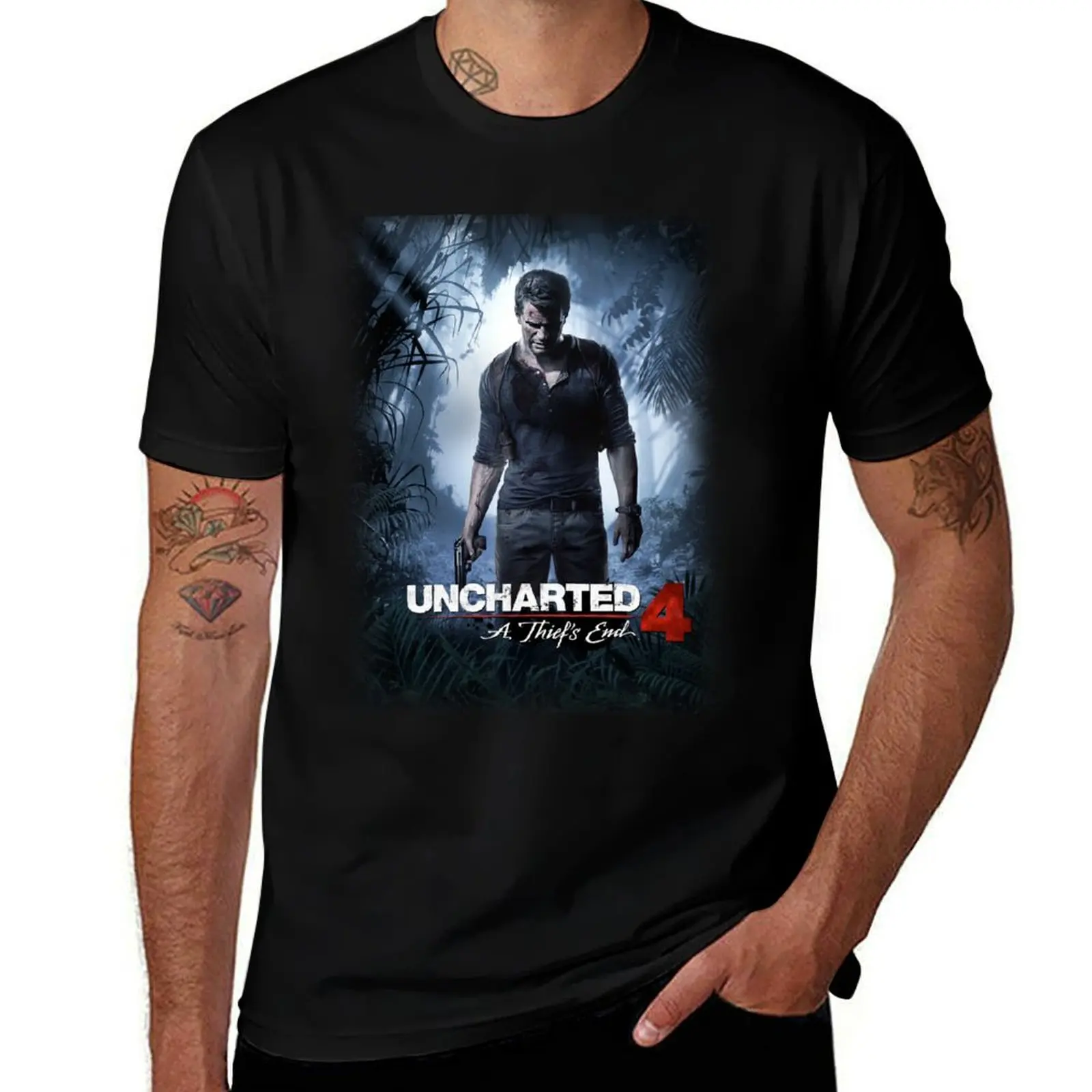 

Uncharted 4 T-shirt T-Shirt Plus Size Basic Cotton T-Shirt
