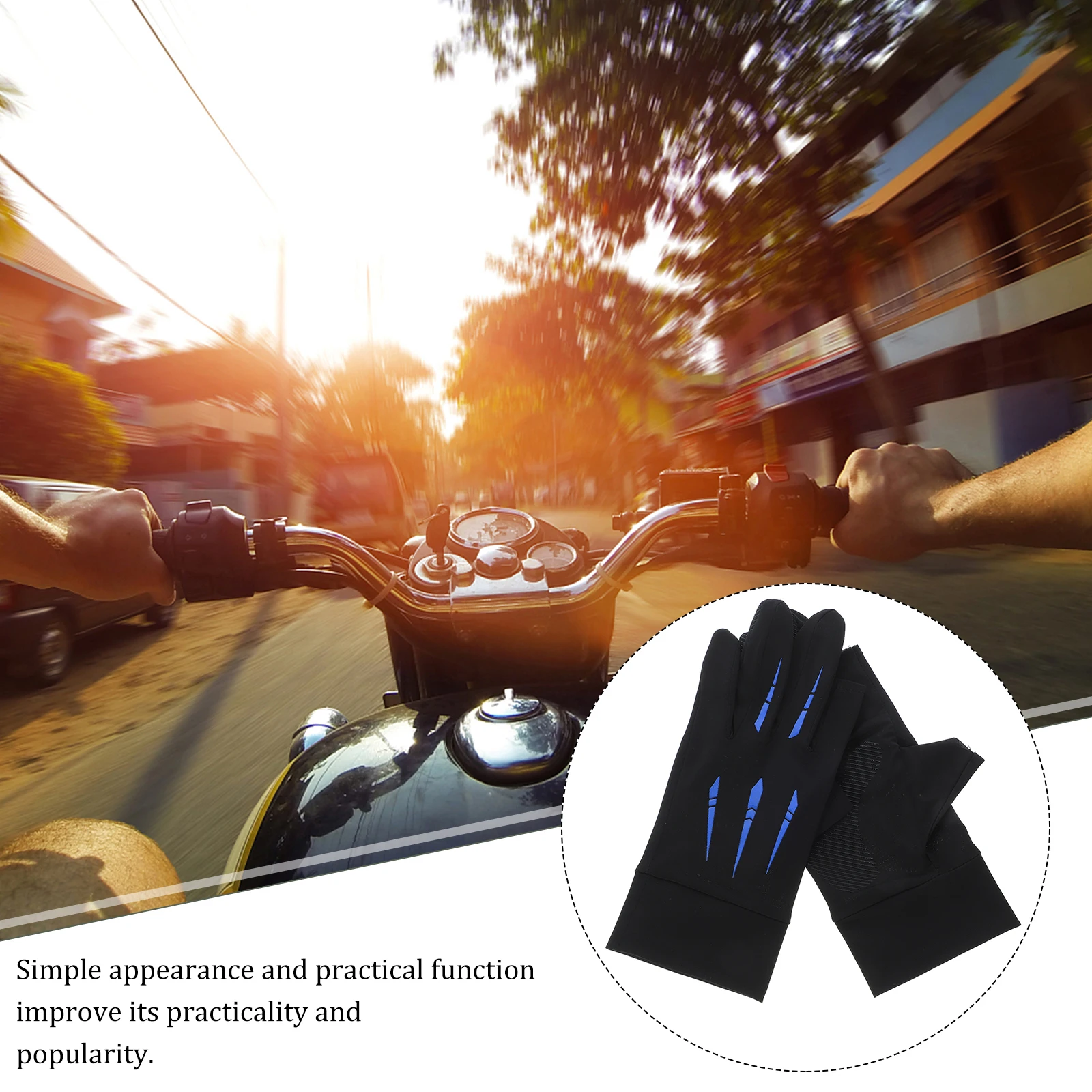 

1Pair Sun Protection Gloves Elastic Anti-Skid Riding Gloves Comfortable Durable Outdoor Fishing Sports Supplies