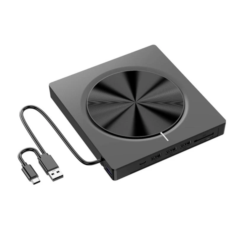 Portable USB3.0 Tipo C CDS/DVDS externo Drive con múltiples lector tarjetas y 4 puertos USB para ganar