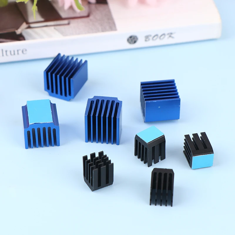 3D Printer Parts Blue Stepper Motor Driver Module Heat Sinks With Glue Cooling Block Heatsink For Drive 4Pcs