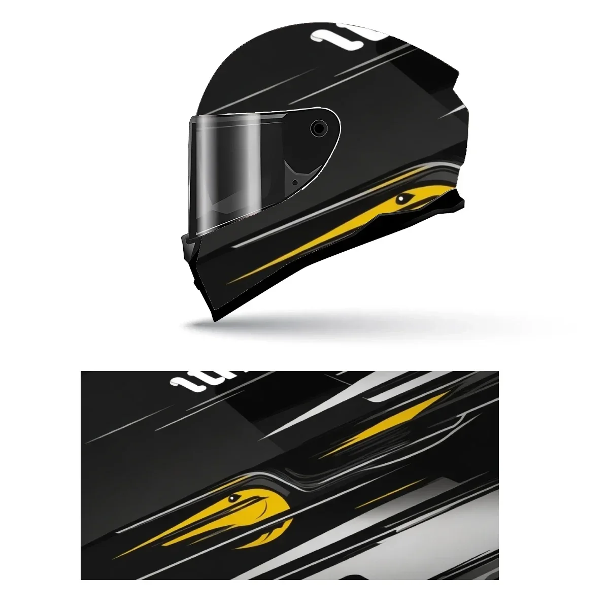 

Colorful Thick Curved Lines Full Helmet Wrap Sticker Motorcycle Helmet Racing Graphic Decal Vinyl Wrap Helmet Decorative Sticker