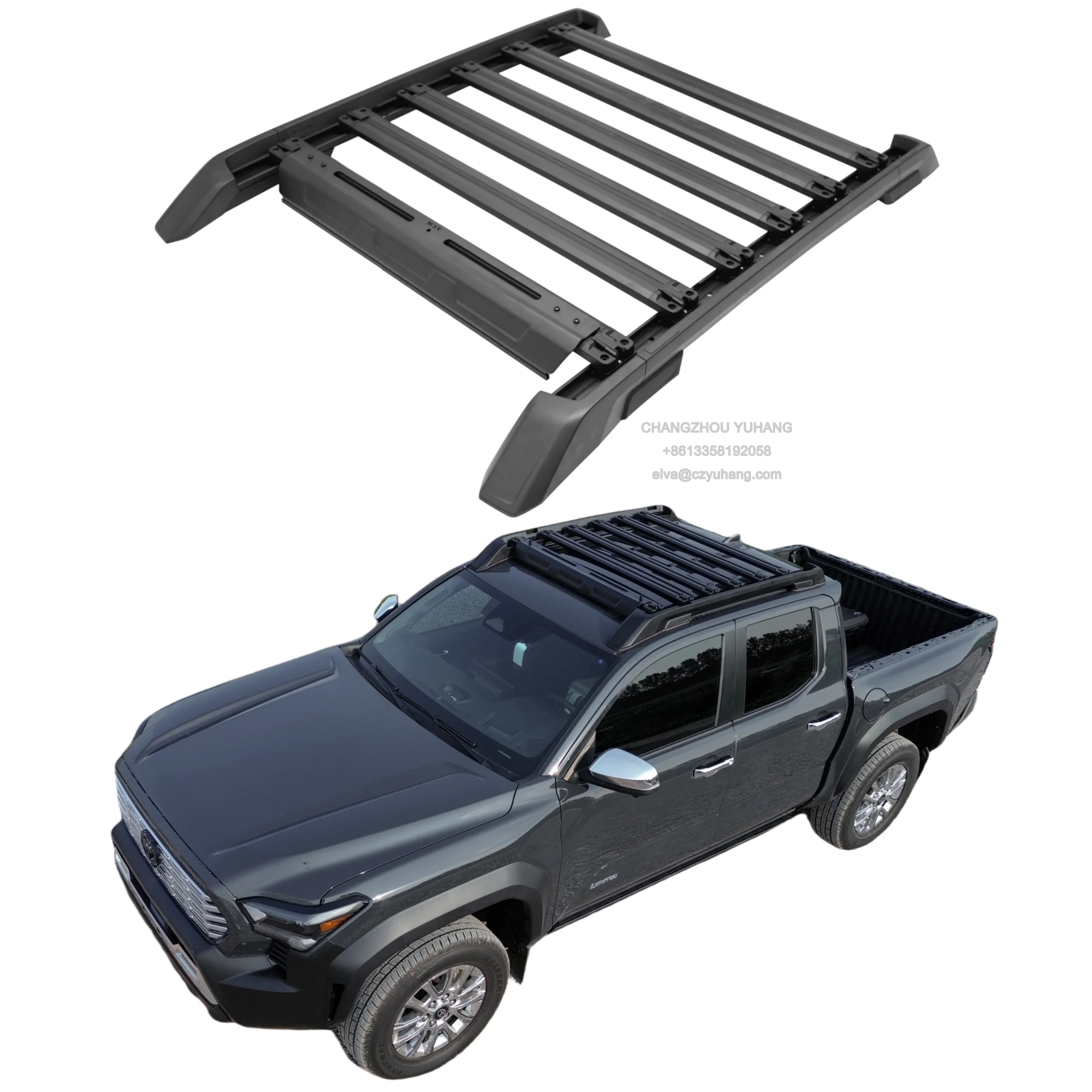 

Roof Rack Roof Platform for 2024 Toyota Tacoma Aluminum Roof Basket Cargo Carrier Luggage Rack