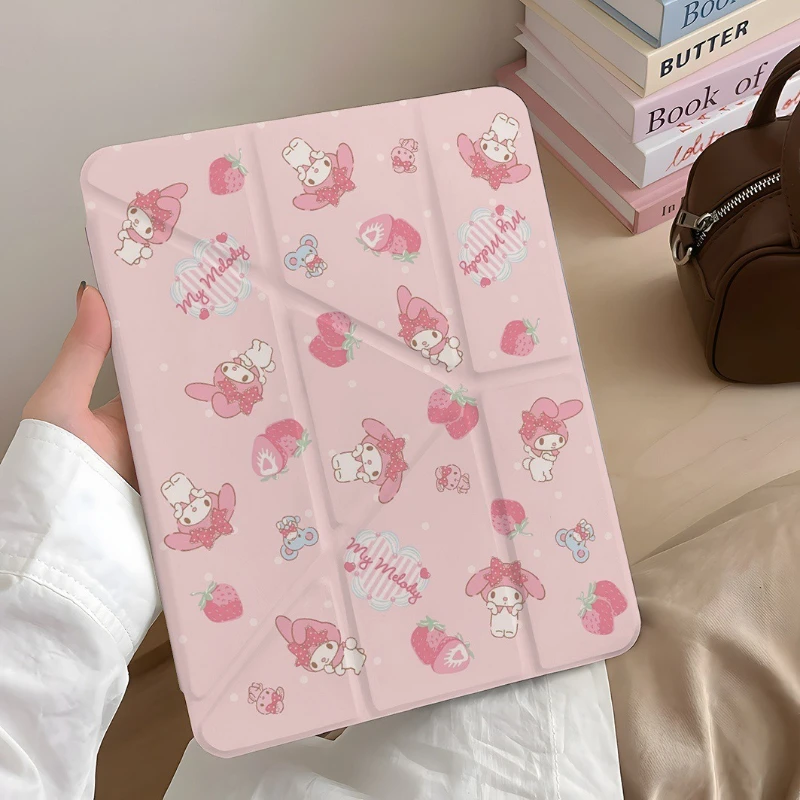 Bonito melodia rosa ipad caso para 2025 a16 11th 11in pro 21 9th 10.2in tablet caso 10th 10.9in air4 5 capa mini6 8.3in kawaii caso