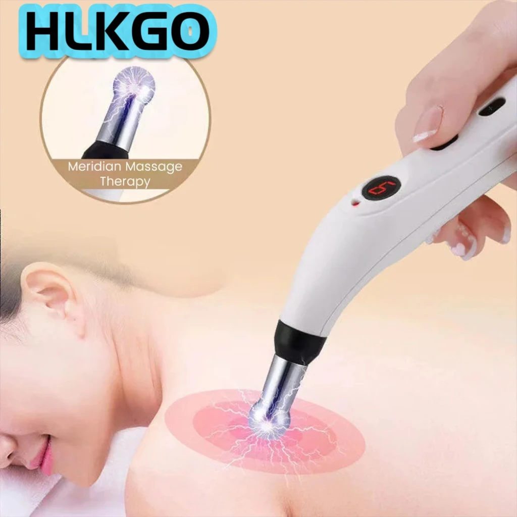 

Цифровая электрическая ручка для акупунктуры, 9-уровневый регулируемый стимулятор меридиана с лазерной функцией