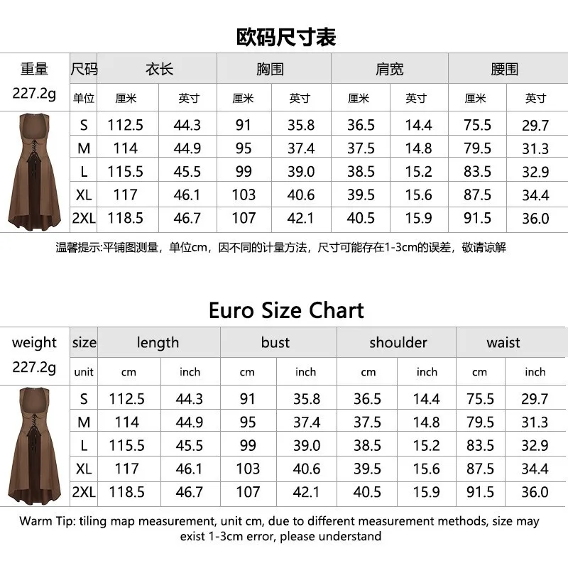Long Dress Cosplay Costume Dress European and American Fantasy Halloween with Medieval Renaissance Stage Costume for Women - view 6
