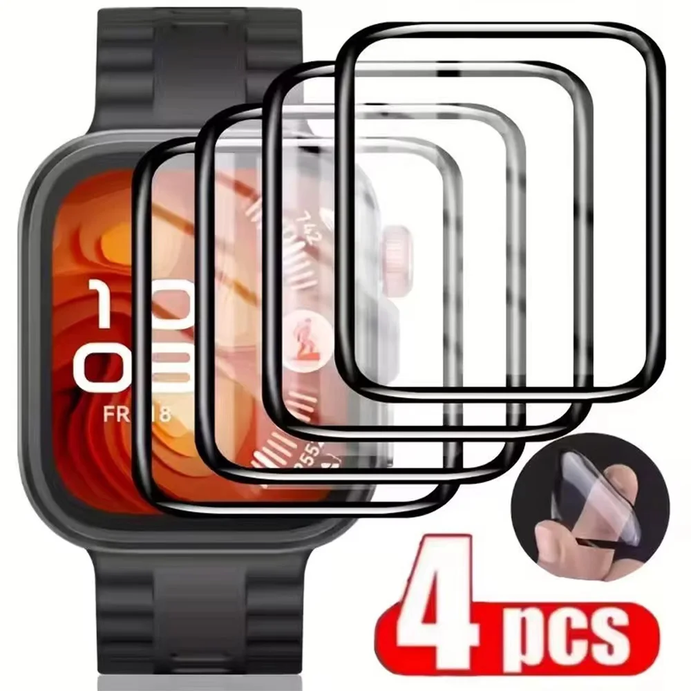 1-5PCS Curved Tempered Glass Screen Protector For Huawei Watch Fit 5 / Fit5 Pro 9H Anti Scratch Full Cover Watch Protective Film