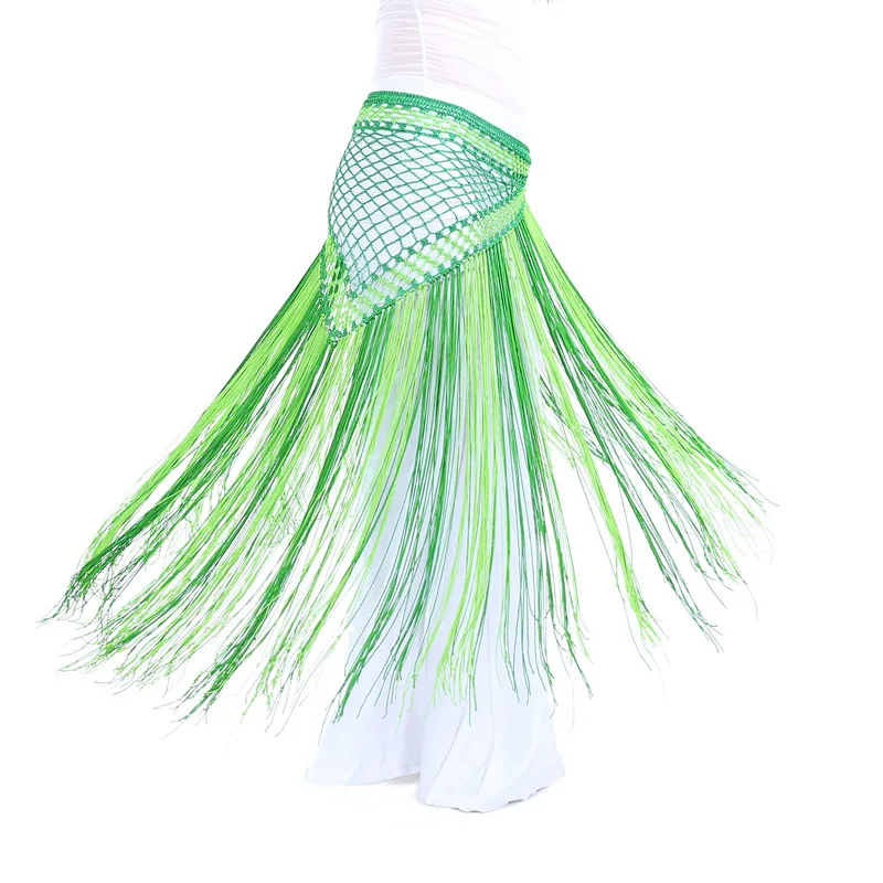 Lady's oriental belly dance fringe tassel hip scarf hollow Spanish belt skirt mermaid wrap towel waist chain dancewear suit