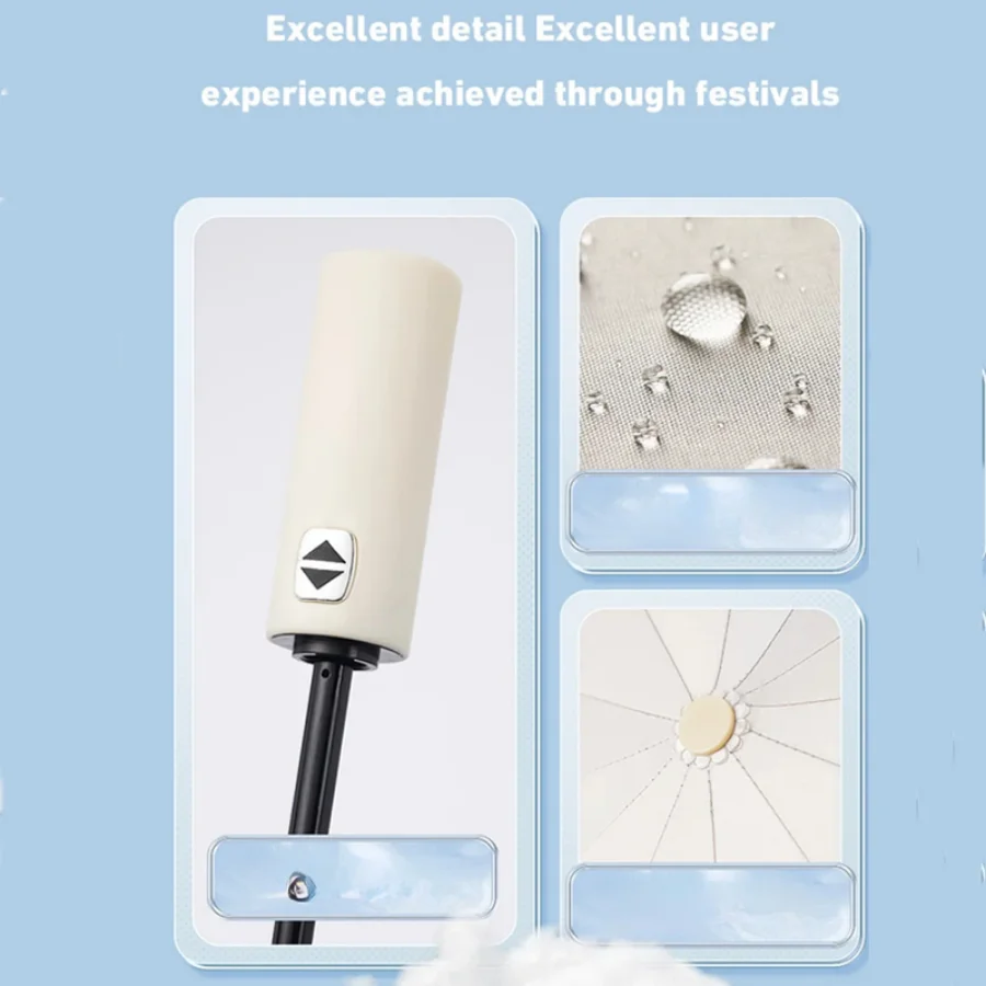 최고 품질의 우산 남자 비 여자 방풍 대형 24 뼈 파라과이 써니 안티 태양 세 접는 우산 야외 Parapluie