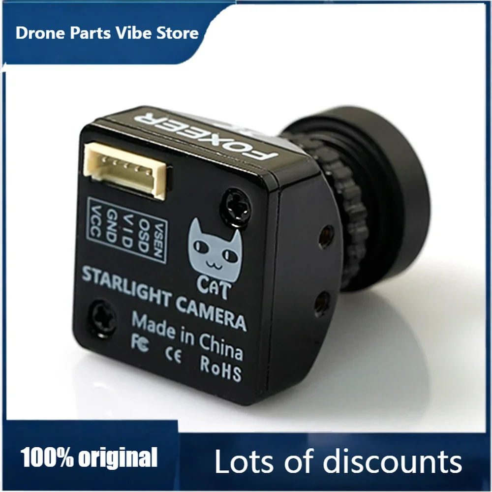 

FyFOXEER Cat 4 Mini /Micro 1200TVL StarLight Camera 1/3" CMOS Sensor 4:3 /16:9 & PAL /NTSC Switchable CVBS 5-20V for RC FPV Dron