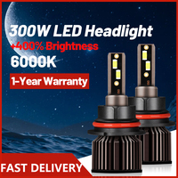 H13 Led Light H8 H9 H11 Headlight 9005 9006 9004 9007 Led Car Bulb Super Bright 300W 6000k White H11 H1 H7 H4 880 9012 Auto Lamp