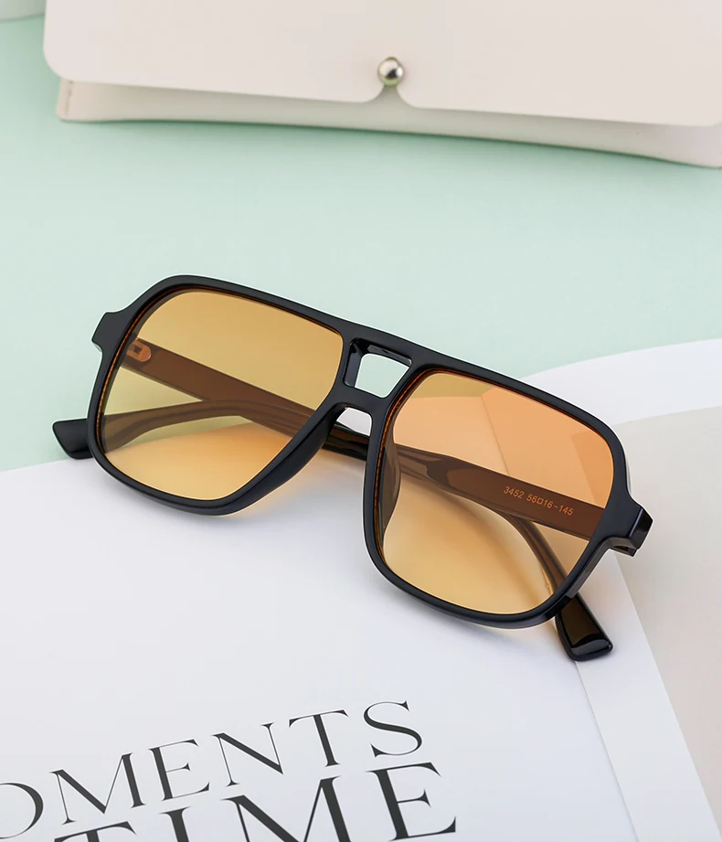 Vintage Rechteckige Sonnenbrille 2026 Luxusmarken-Designer Retro Rechteckige Sonnenbrillen für Herren Modische Quadratische Schattierungen Eyewear – Detail 5