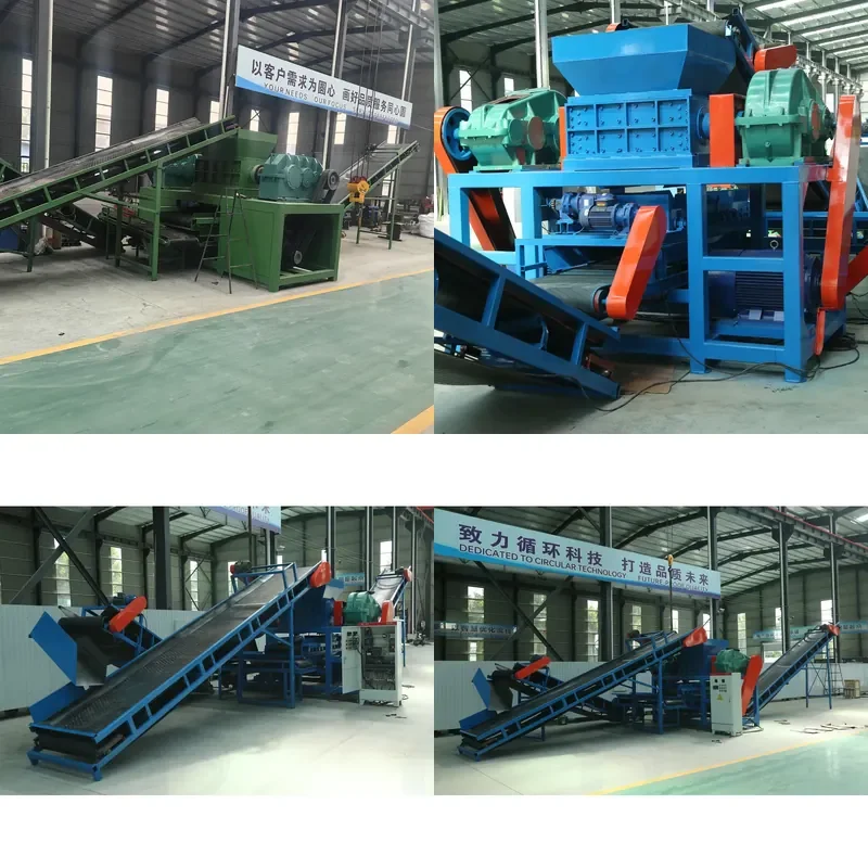 CE Certificate Fully Automatic Tire Shredder Production Line - High Efficiency & Large Capacity