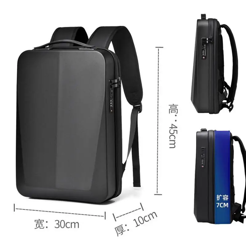 Expansion Hard Shell Backpack Men's 17-inch Large Capacity Waterproof Computer E-sports Bag Anti-theft Travel Riding Backpack
