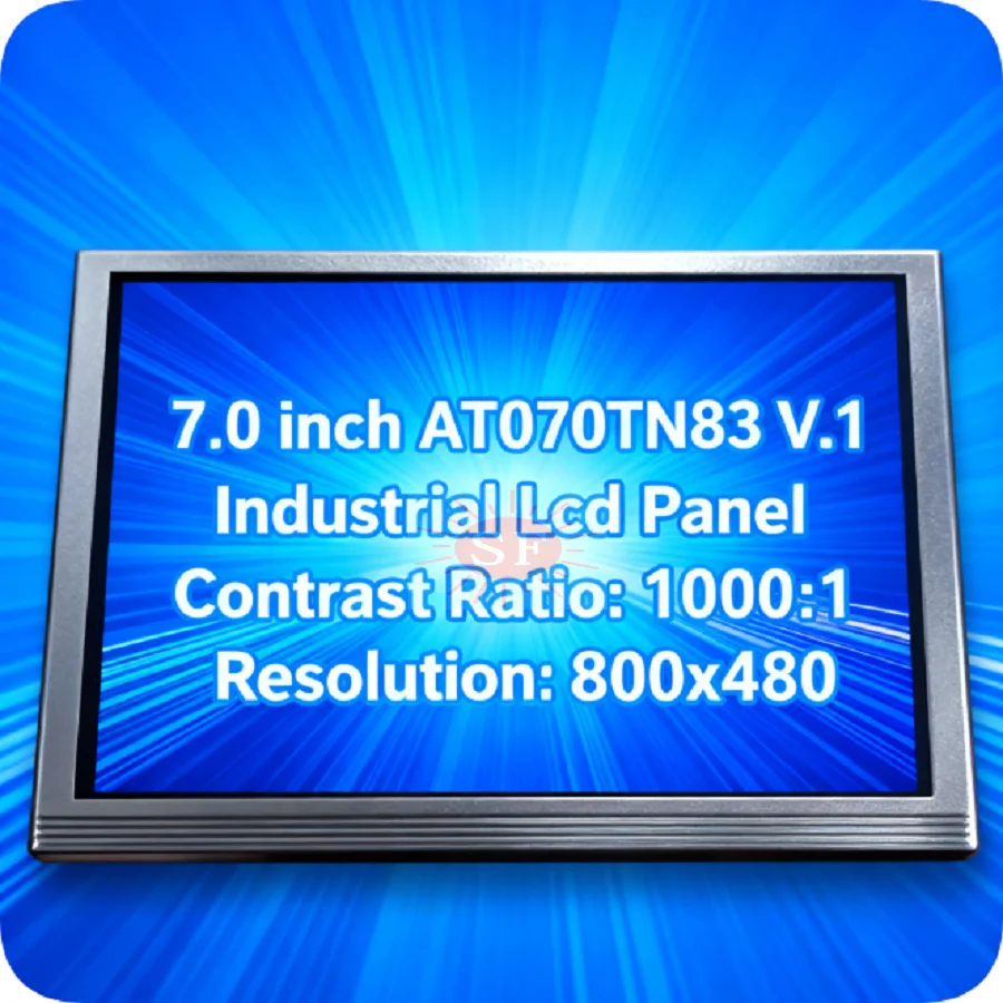 70-インチ-at070tn83-v1-tft-lcd-パネル-800-480-解像度デジタルフォトフレームディスプレイ、ttl-インターフェース付き-1-チャンネル-6-ビット-40-ピン