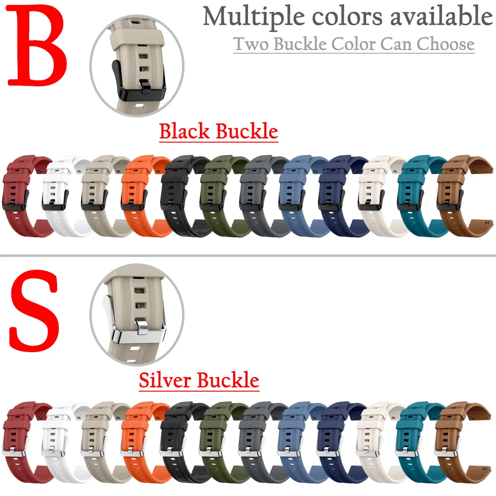 لا فجوات الأصلي سيليكون حزام لهواوي GT6 برو 46 مللي متر المعصم الفرقة لهواوي GT6 برو 46 مللي متر الرجال النساء استبدال حزام سوار