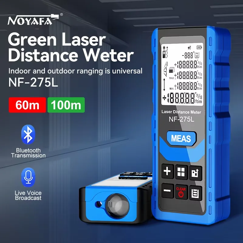 

NF-275L Laser Distance Meter 60/100M Rangefinder Profesional Digital Range Finder Ruler Test Tools Ruler Distance Measuring Tape