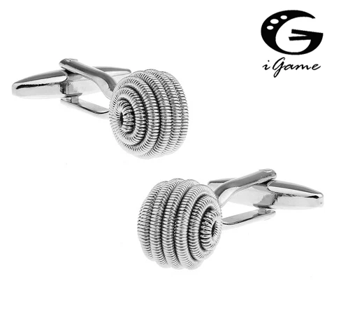 

iGame Knot Cuff Links Silver Color Fashion Metal Knot Design