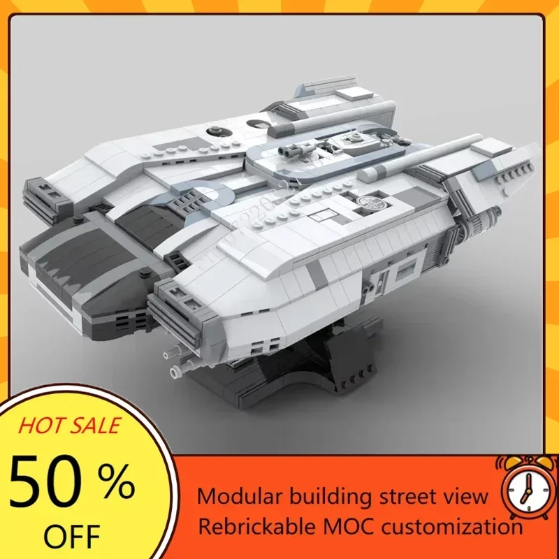 

1630PCS SW OutlawsThe Trailblazer Space War Military MOC SpaceShip Battle Model Custom Puzzle Architecture DIY Assembly ModelToy