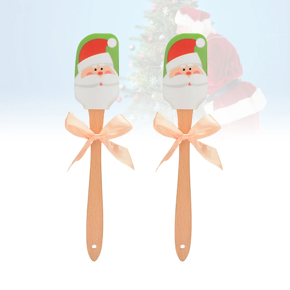 

2 Pcs Cake Cream Spatula Christmas Cookie Butter Kitchen Gadget Small Tools Scraper