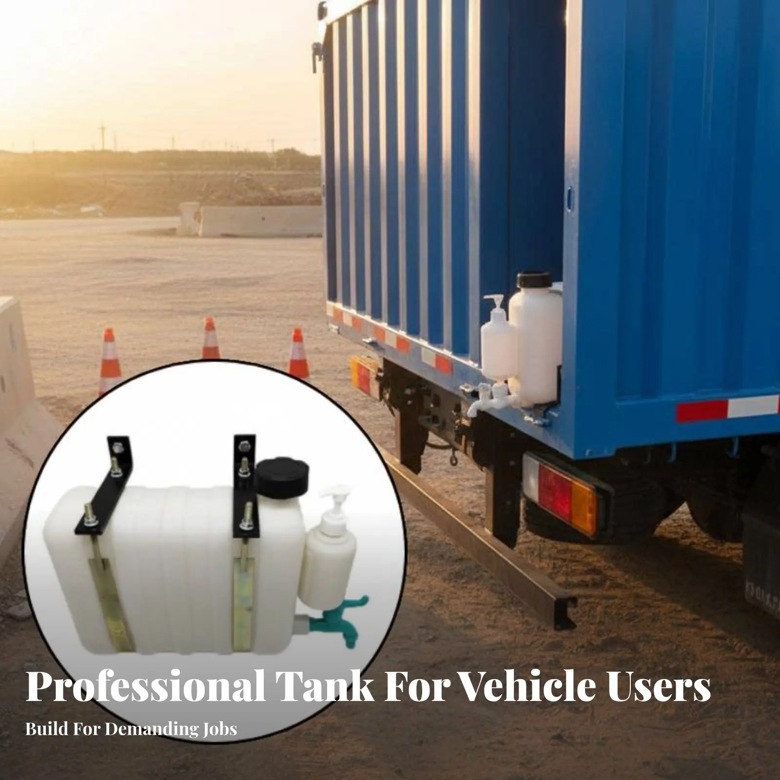 

Мобильная станция для мытья рук на транспортных средствах: Простая установка, боковое крепление, регулируемый контейнер для хранения воды