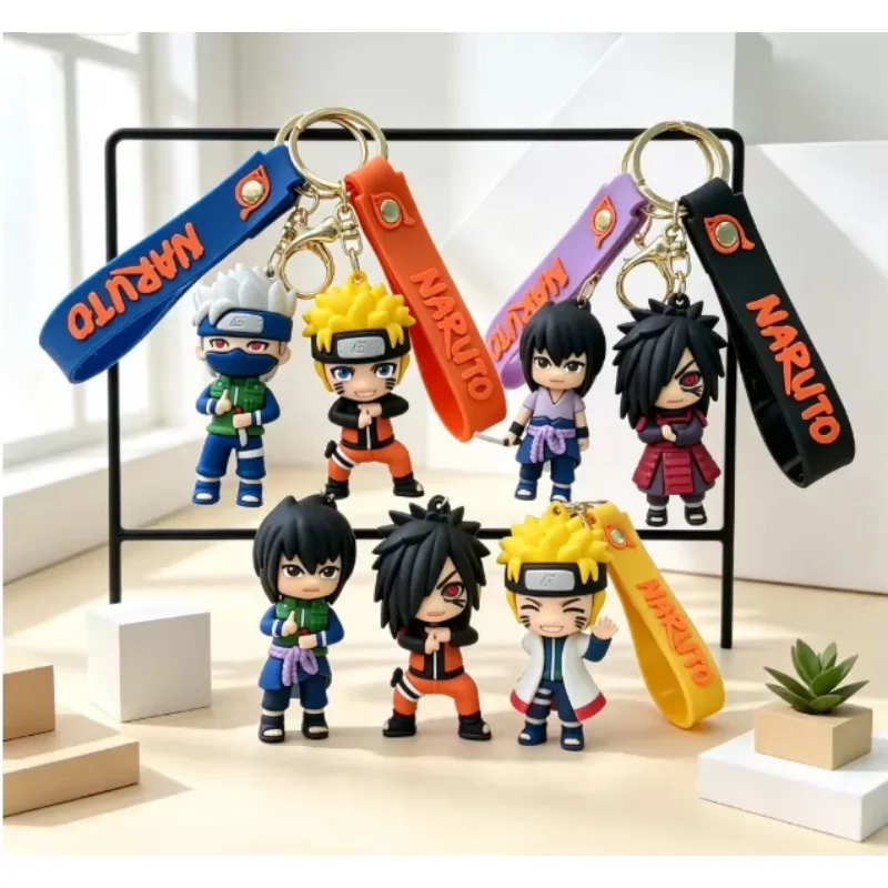 Naruto cartoon keychain Hatake Kakashi character keychain cartoon bag  pendant car key decorations birthday gifts for fans toys