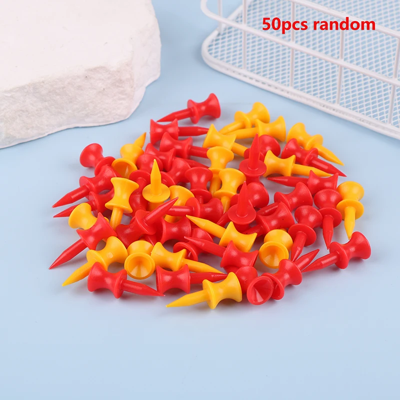 

50Pcs/Lot 31MM Golf Tees HDPE Golf Tee Colorful For Drivers Irons Hybrids Longer Drives Golf Tee For Golf Accessories