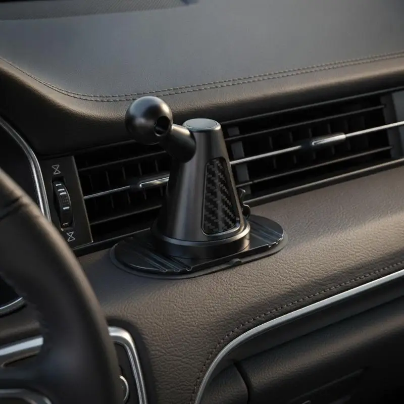 Car Phone Holder Base 360° Rotation Adhesive Ball Head Mount Compatible with Most Phone Holders for Car Travel Use