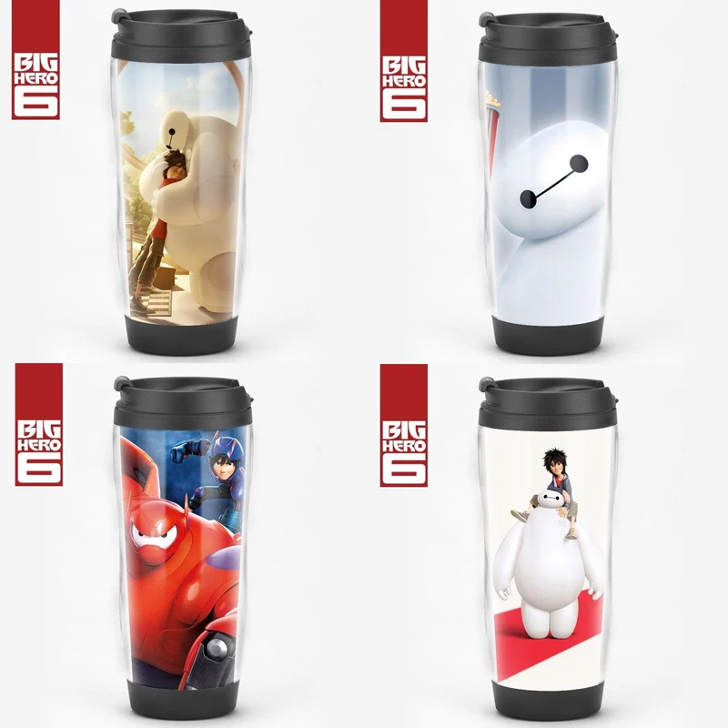 

350ml Disney Big Hero 6 Large White Double-layer Insulated Mug Summer Water Cup Exquisite Water Cup for Male and Female Students