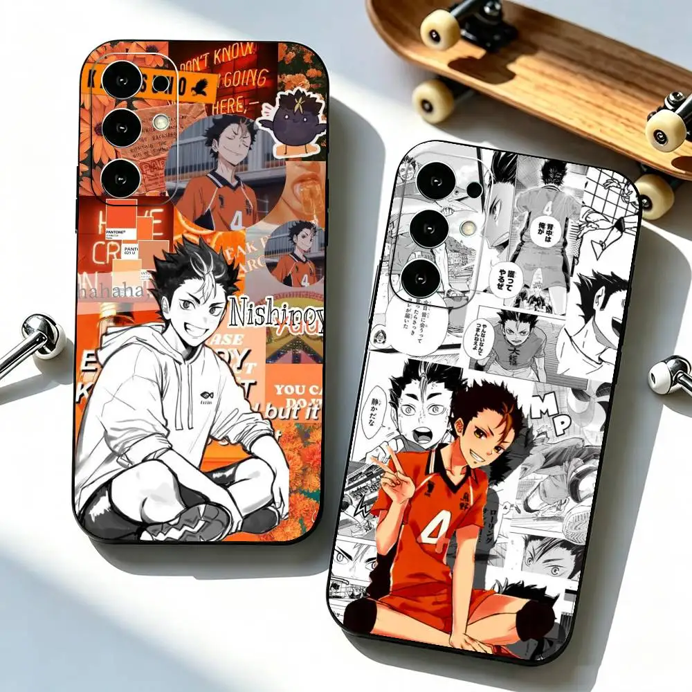 H-Haikyuu Y-Yuu Nishinoya  Phone Case For Samsung S25,S24,S21,S22,S23,S30,Ultra,S20,Plus,Fe,Lite,Note,10,Black Cover