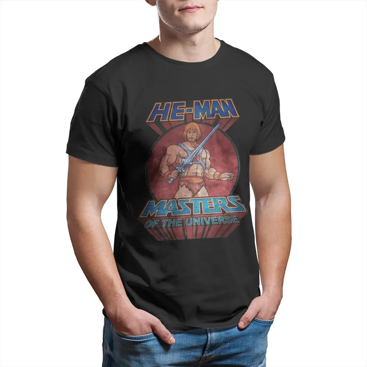 HE MAN OLD Masters of the Universe Unisex T-Shirt for Men 1005 Cotton He-Man and Skeletor Tees anime Tops Summer