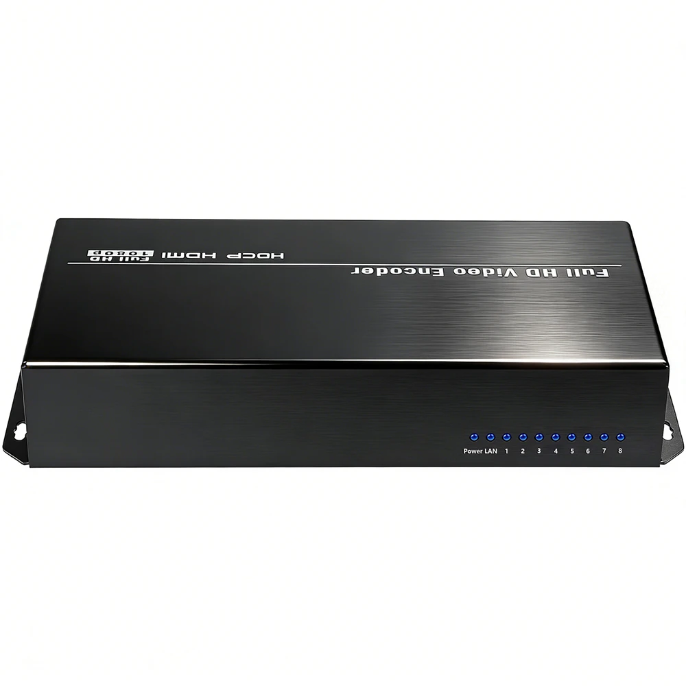 New URayTech 8 in 1 H.265 H.264 HDMI to IP Video Encoder 8 Channels Live Streaming Encoder HD Encoders H265 with SRT RTMP RTSP H