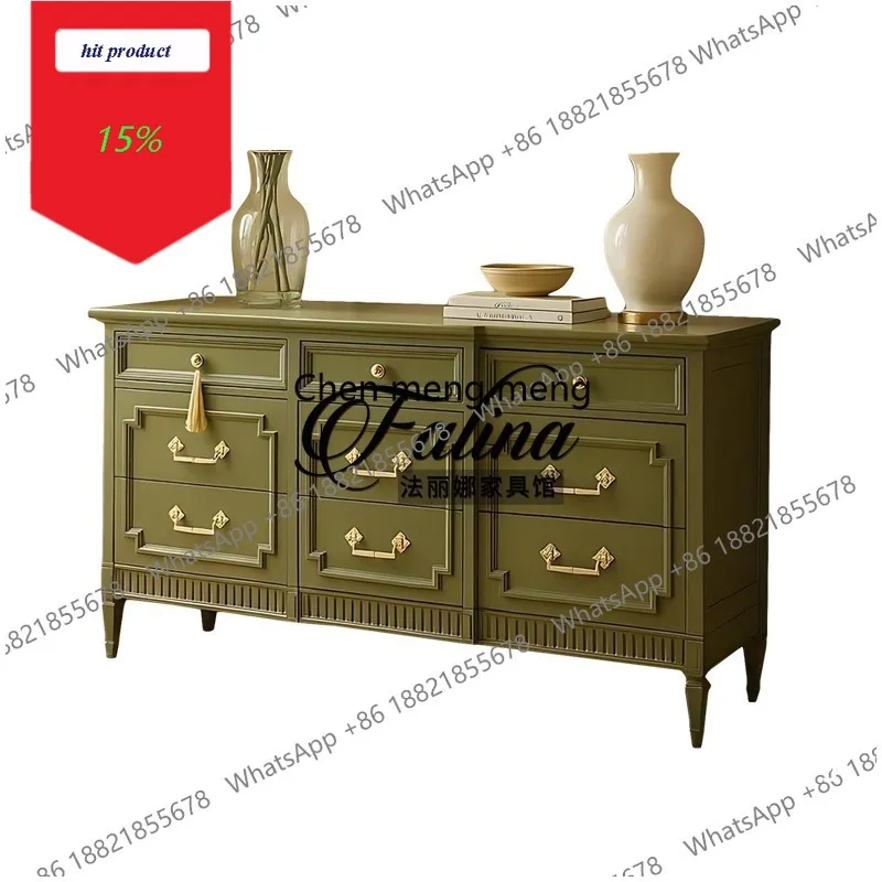 

Шкаф-комод M02 в американском стиле, из массива дерева, большой вместимости, настенный, с выдвижными ящиками