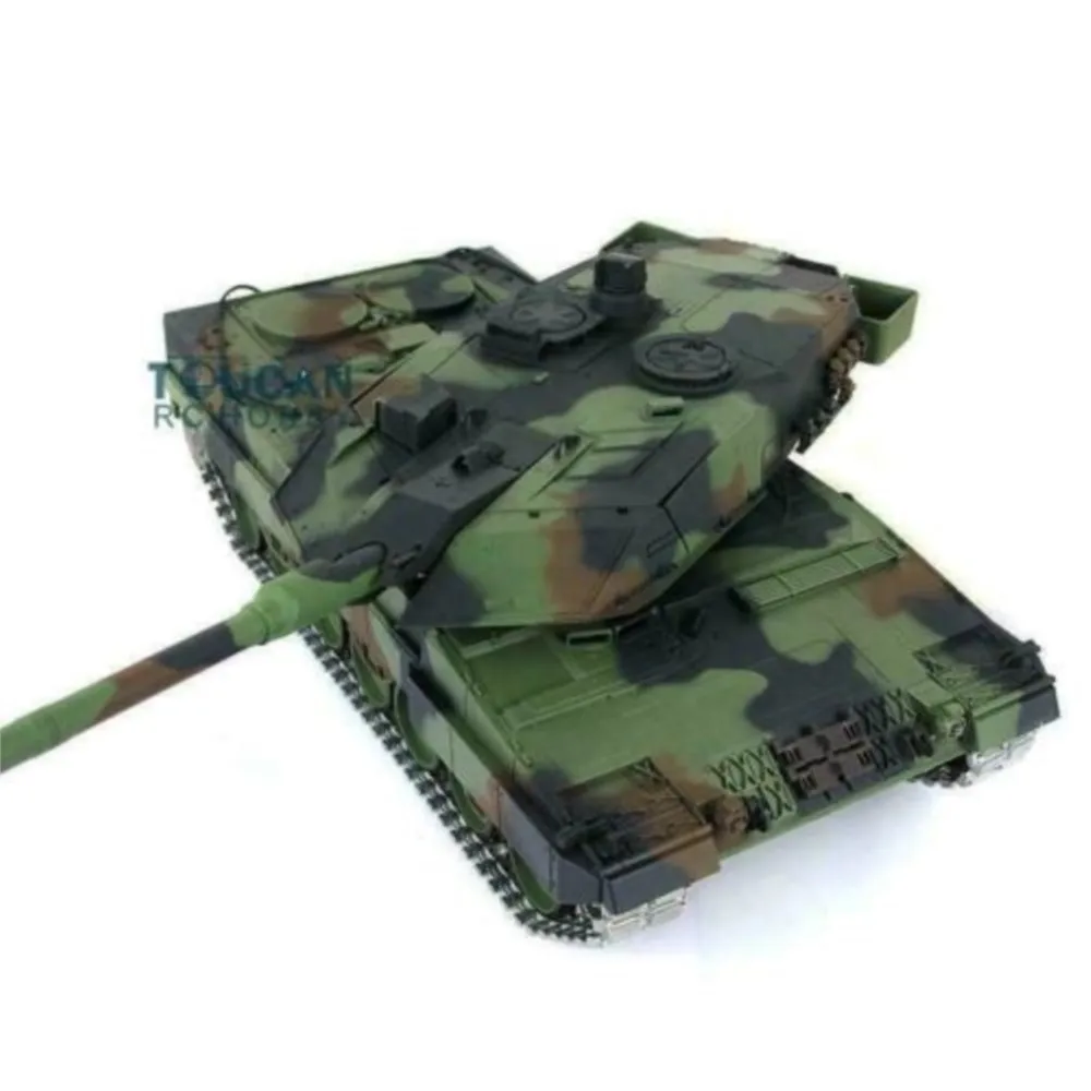 Actualizado Ver Henglong 1/16 7,0 actualización Leopard2A6 RC tanque 3889 360 torreta pistas de Motor de conducción de Metal