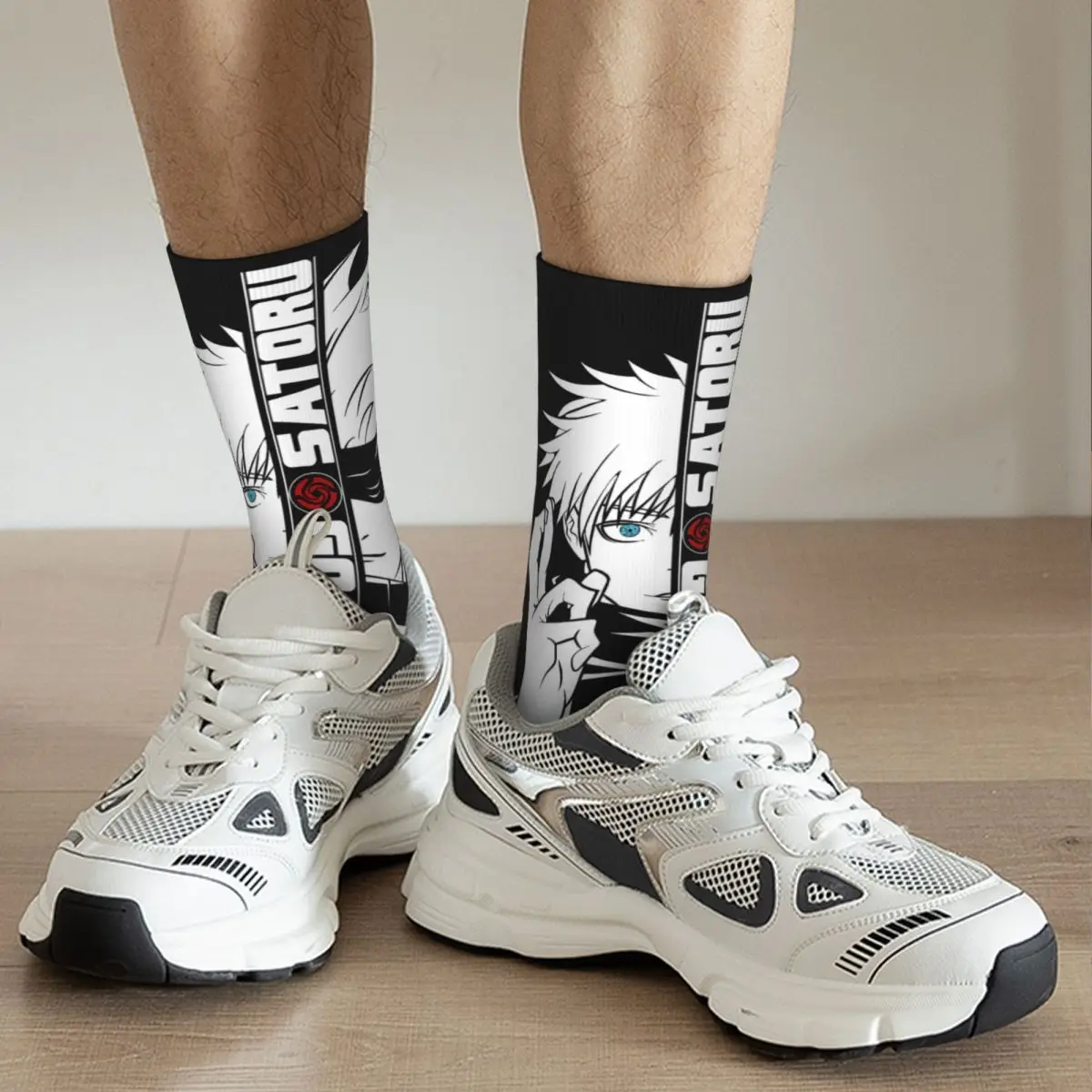 Gojo Satoru Socks Men Women Polyester Fashion Anime Socks Novelty Spring Summer Autumn Winter Socks Gifts