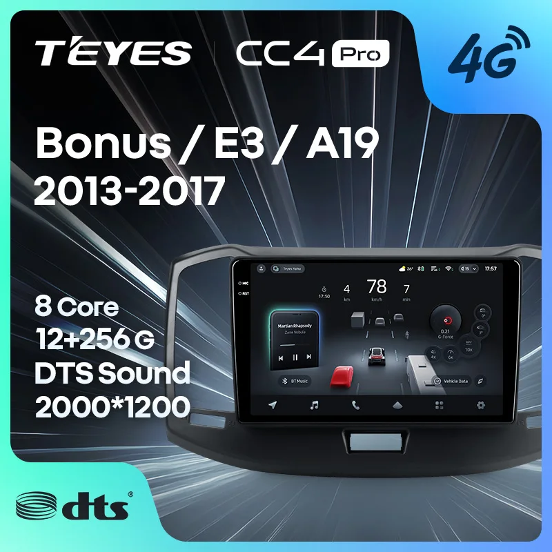 

TEYES CC4 PRO For Chery Bonus E3 A19 2013 - 2017 CarPlay Android Auto 2DIN Autoradio Radio Multimedia Stereo