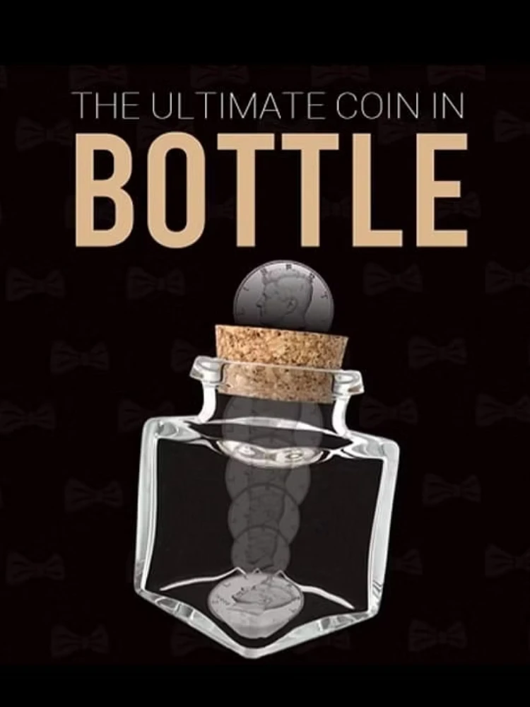 

Bottle by Mickael Chatelain coin into bottle Magic Trick Gimmick Magician Close Up Illusion Magia Prop Mentalism Comedy